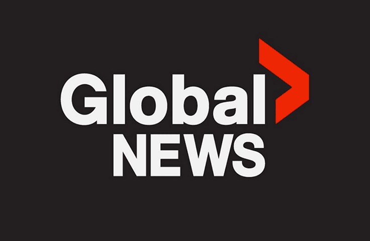 Global News logo representing the press feature about Toronto entrepreneurs paying it forward